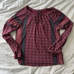 Lucky brand red patterned top